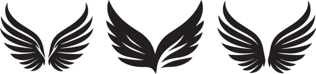 Collection of Bird wing vector. logo shape.