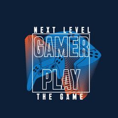 Next Level Gamer Play the Game console vector graphic © Saranya