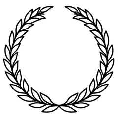 Simple Floral Ring Line Art