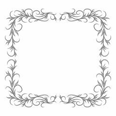 decorative frame with floral ornament