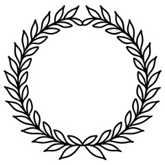 Simple Floral Ring Line Art