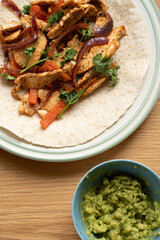 Fajitas with Guacamole on the Side