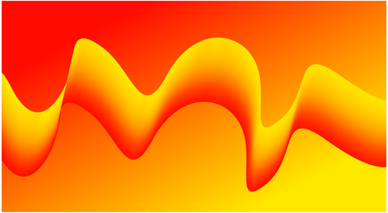 Abstract Blend Wavy Curved Background Orange Gradient Design Vector Illustration