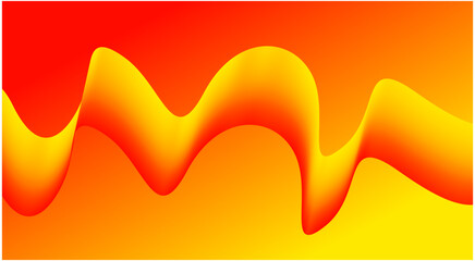 Abstract Blend Wavy Curved Background Orange Gradient Design Vector Illustration