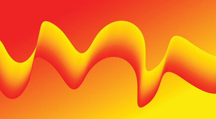 Abstract Blend Wavy Curved Background Orange Gradient Design Vector Illustration
