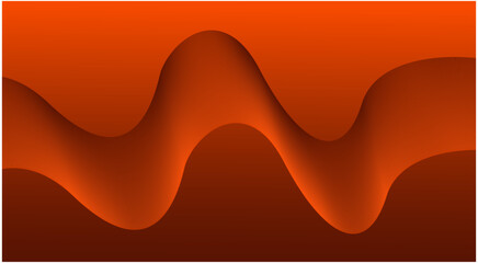 Abstract Blend Wavy Curved Background Orange Design Vector Illustration