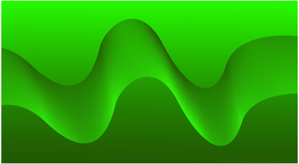Abstract Blend Wavy Curved Background Green Cyan Design Vector Illustration