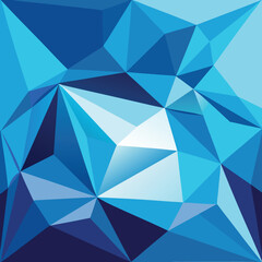 Polygonal vector background with light blue shades