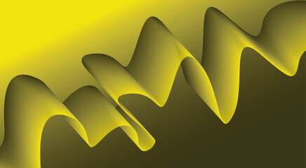 Abstract Blend Wavy Flowing Curved Background Yellow Design Vector Illustration