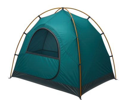 A simple dome-shaped play tent with a mesh window, ideal for an apartment balcony.