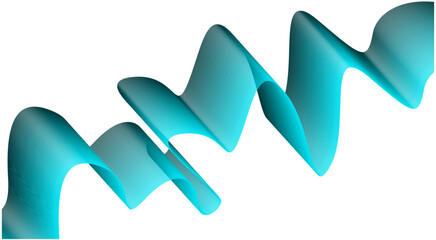 Abstract Blend Wavy Flowing Curved Blue Cyan Design Background Vector Illustration