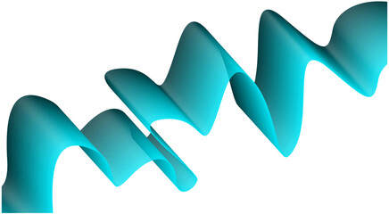 Abstract Blend Wavy Flowing Curved Blue Cyan Design Background Vector Illustration
