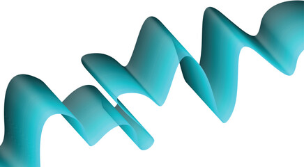 Abstract Blend Wavy Flowing Curved Blue Cyan Design Background Vector Illustration
