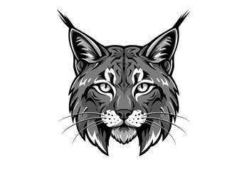 Lynx Head Vector Logo | Fierce Wildcat Mascot Illustration | Sharp-Eyed Predator Art for Outdoors, Teams, Wilderness Brands, and Apparel Designs