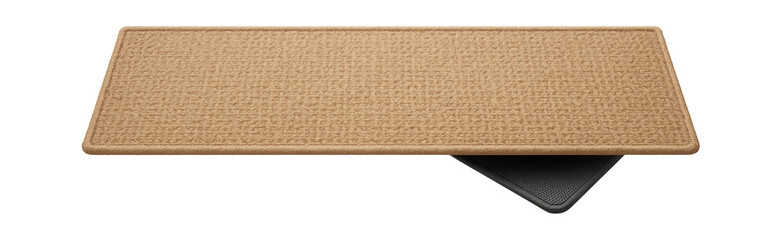 Extra-long rectangular scratch mat for a home entryway, made from eco-friendly materials with a...