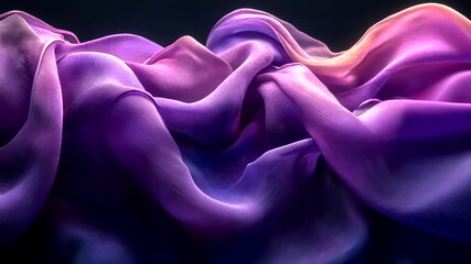Abstract purple waves background animation, seamless loop, dynamic, futuristic and stylish, suitable for presentations - Powered by Adobe