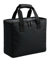 Heavy-duty nylon carrier with water-resistant coating, suitable for transporting books to a library.