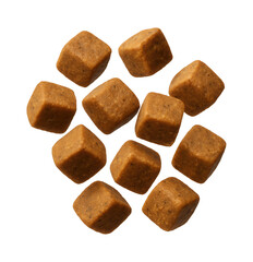Hypoallergenic dry dog food in cube form, ideal for a sensitive breed living in a rural home.