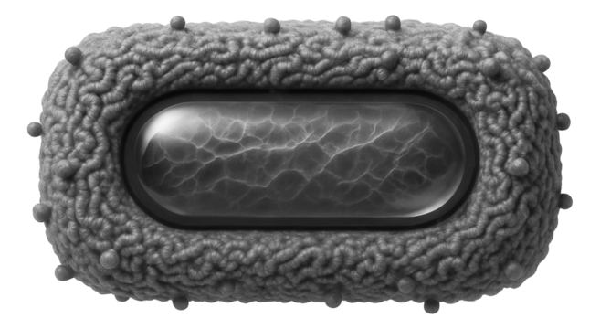 Brick-shaped smallpox virus with complex surface pattern