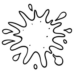 Splash of Color Outline Vector