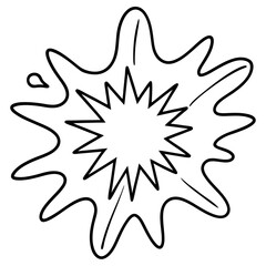 Splash of Color Outline Vector