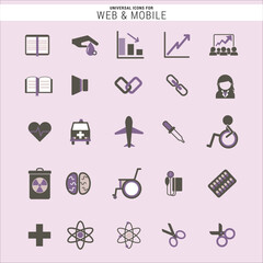 Web and Mobile Universal Icons