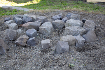 stones on the ground