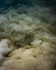 Ethereal Misty Smoke in Green and Blue Hues