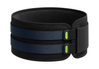 Double-layered compression belt with hook-and-loop closure for back pain relief