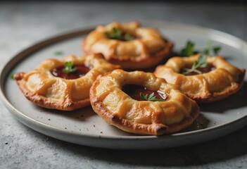 Savory pastries on a plate, perfect for Turkish New Year celebrations