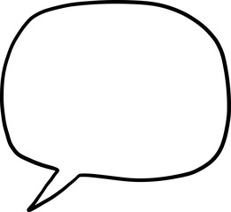 Line Art Smooth Rounded Speech Bubble