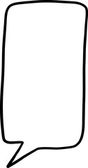 Line Art Tall Rectangle Speech Bubble