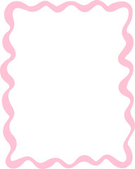 Wavy Line Art Vertical Frame With Ripple Corners