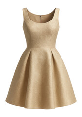 Jacquard brocade dress with a fit and flare silhouette and scoop neck