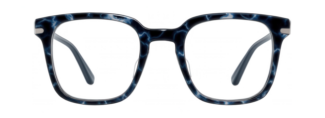 Square frames with a marbled navy and white pattern