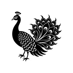 Fototapeta premium Peacock clipart on a white background vector illustration