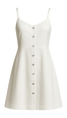 Button-front sundress in lightweight fabric with adjustable spaghetti straps