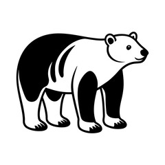 Fototapeta premium Polar bear clipart on a white background vector illustration