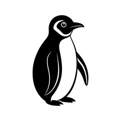 Obraz premium Penguin clipart on white background vector illustration