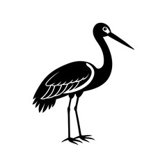 Obraz premium Stork clipart on a white background vector illustration