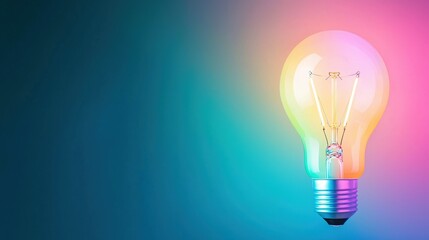 Illuminated ideas a pastel lightbulb abstract