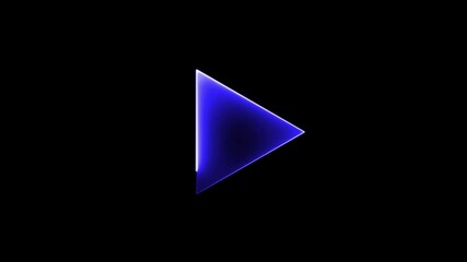 Video and audio music play button animation icon on black background. Play button animation icon - Powered by Adobe