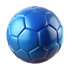 Fototapeta premium 3d blue soccer ball isolated on transparent background