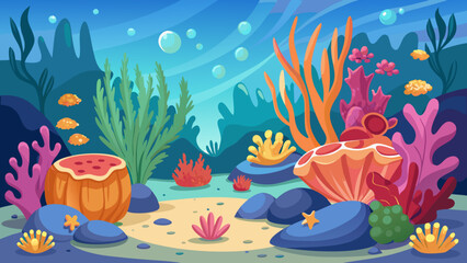Colorful Underwater Coral Scene