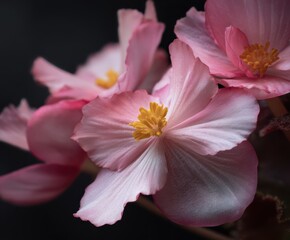 Fototapeta premium Close-up view of delicate pink flower petals.