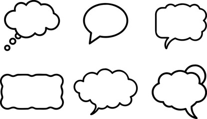 Versatile Speech Bubbles A Collection of Blank Outline Speech and Thought Bubbles for Design