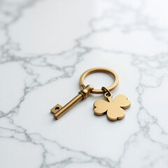 Four-leaf clover keychain