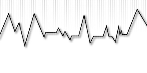 Heartbeat silhouette, Heartbeat one-line, Continuous lines heart beats drawing, Wave pulse vector illustration on transparent background. Cardiogram black line. Heartbeat infographic.