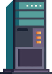 Simple CPU Tower Vector for Computer Hardware Graphics