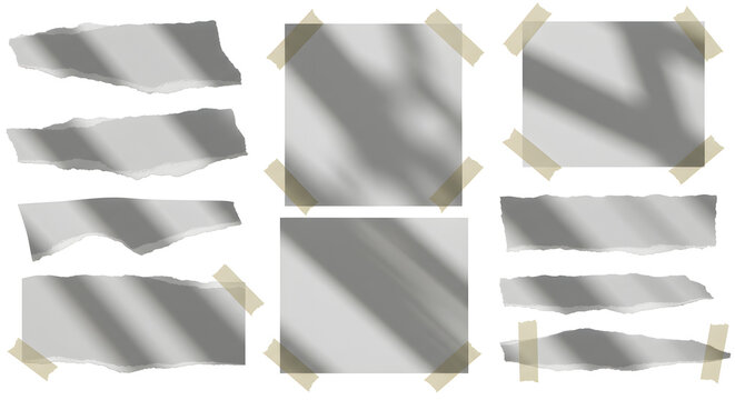 Elementos para colagem art&iacute;stica com sombras